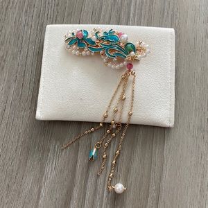 Hand made hair clip - Rabbit in the Sky